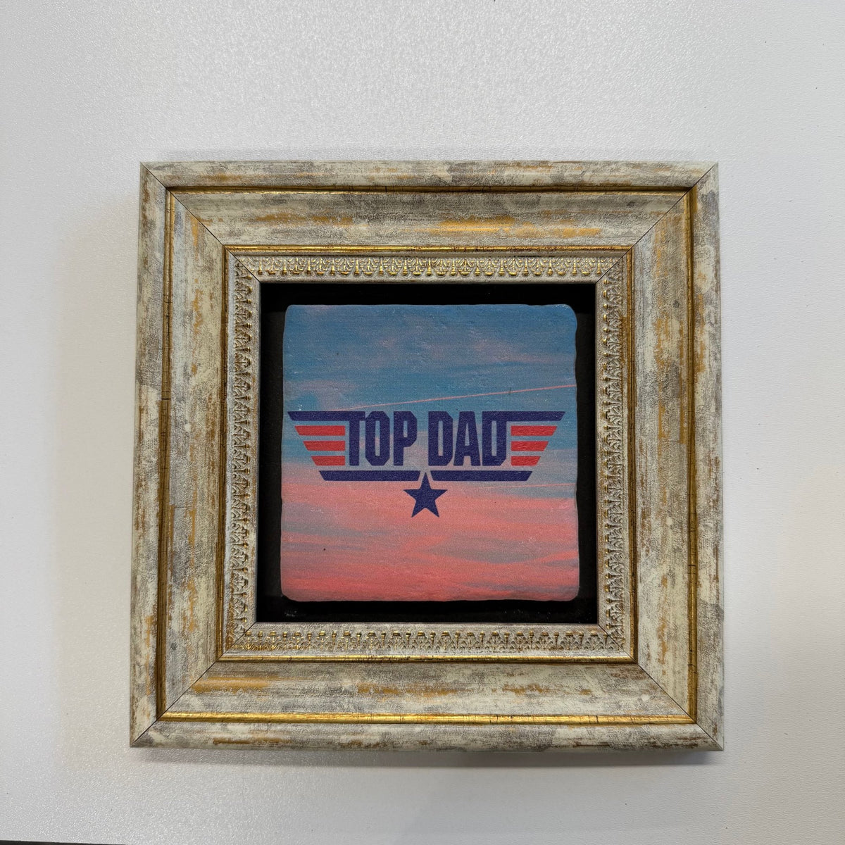 Variant Mapping v4 | top-dad-slogan-natural-stone-coaster | with Gold Frame | sha256:005055f797ad