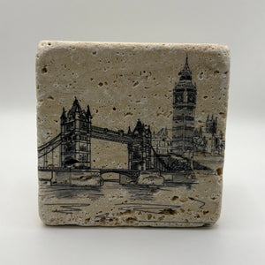 Tower Bridge Big Ben Stone Coaster