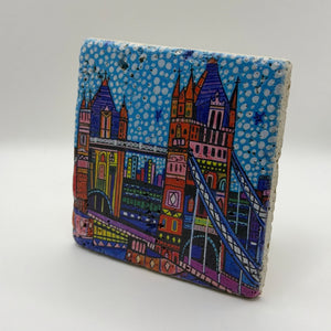 Tower Bridge Mosaic Stone Coaster