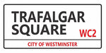 Trafalgar Square London landmark design displayed as a decorative wall sign