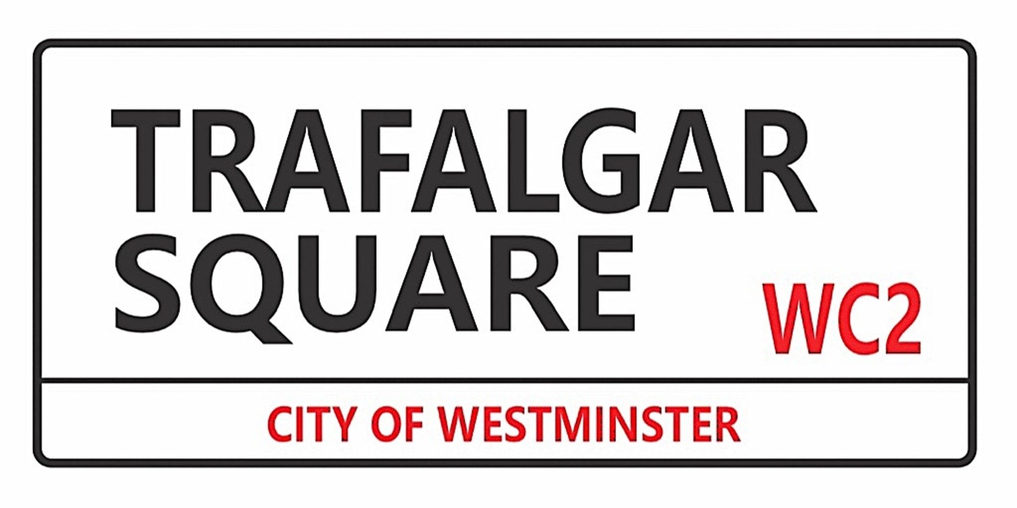 Trafalgar Square London landmark design displayed as a decorative wall sign