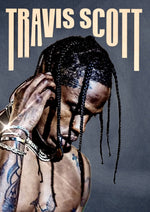 Travis Scott portrait printed on MDF wall poster