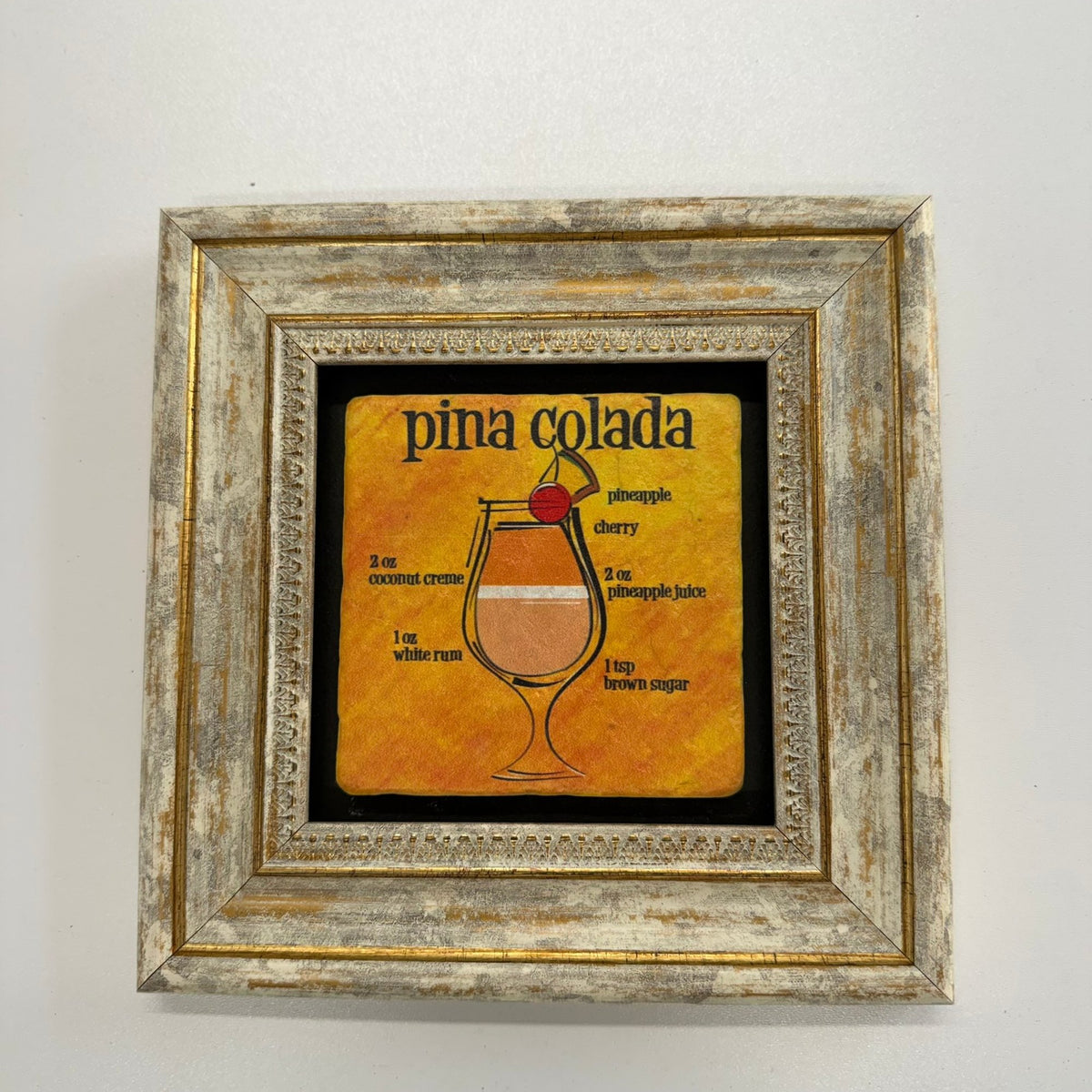 Variant Mapping v4 | tropical-pineapple-coaster-natural-travertine-stone-coaster | with Gold Frame | sha256:466634a189a2