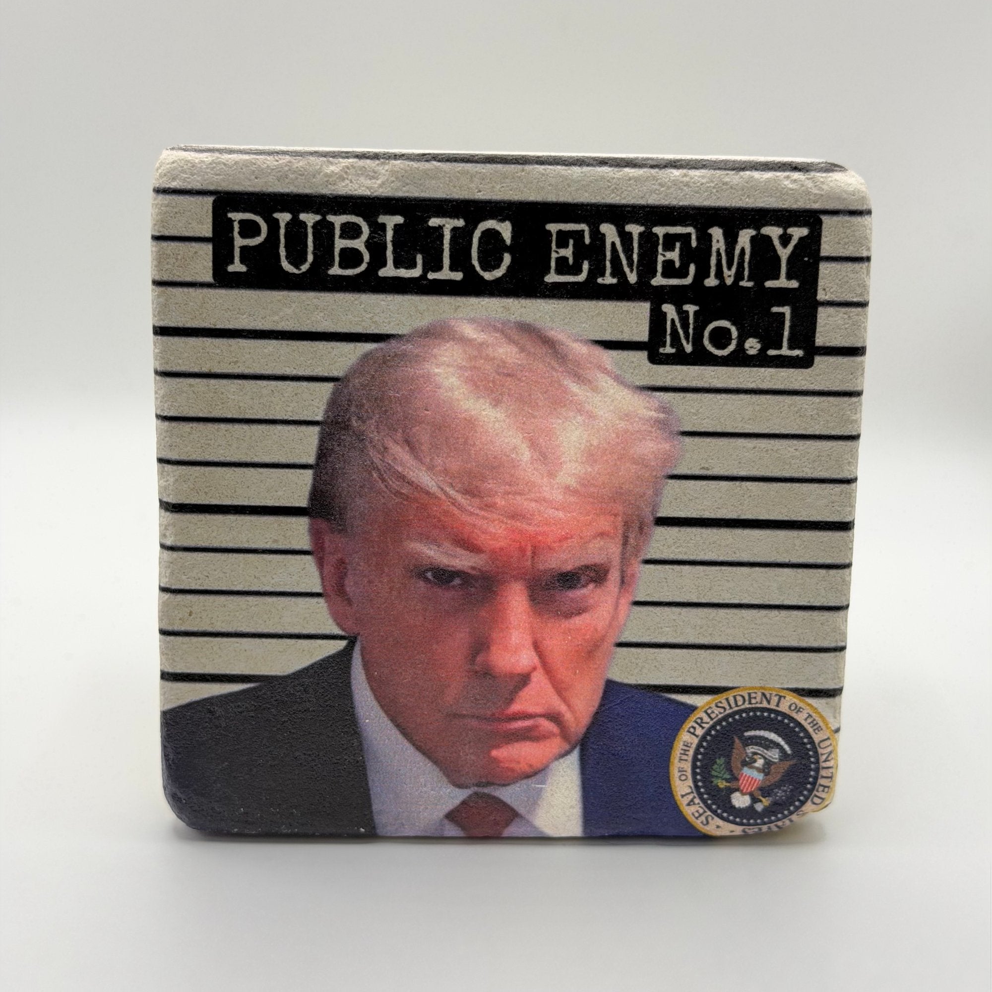 Trump Public Enemy Stone Coaster