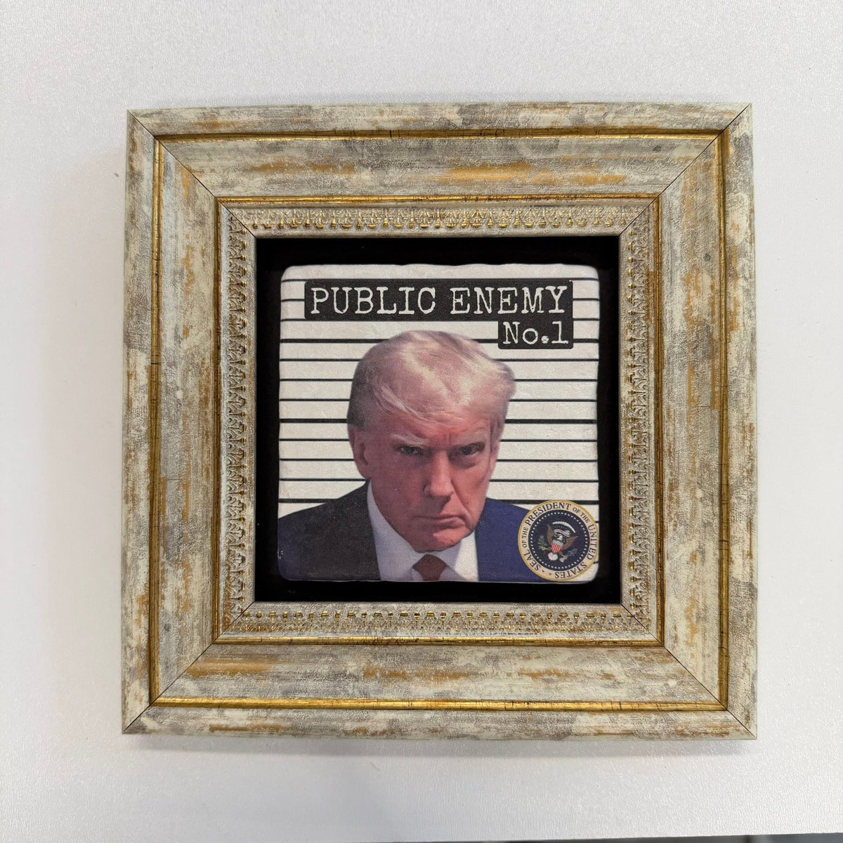 Variant Mapping v4 | trump-public-enemy-natural-stone-coaster | with Gold Frame | sha256:79ec8e5b11ac