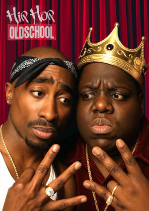 Tupac and Biggie artwork printed on MDF wall poster