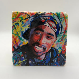 Tupac Shakur Stone Coaster