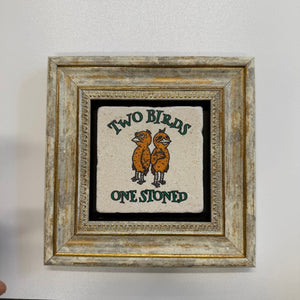 Variant Mapping v4 | two-birds-one-stoned-natural-travertine-coaster | with Gold Frame | sha256:c017620577a5