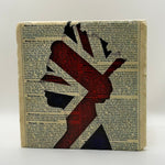 Union Jack Queen Natural Travertine Stone Hotpad artwork
