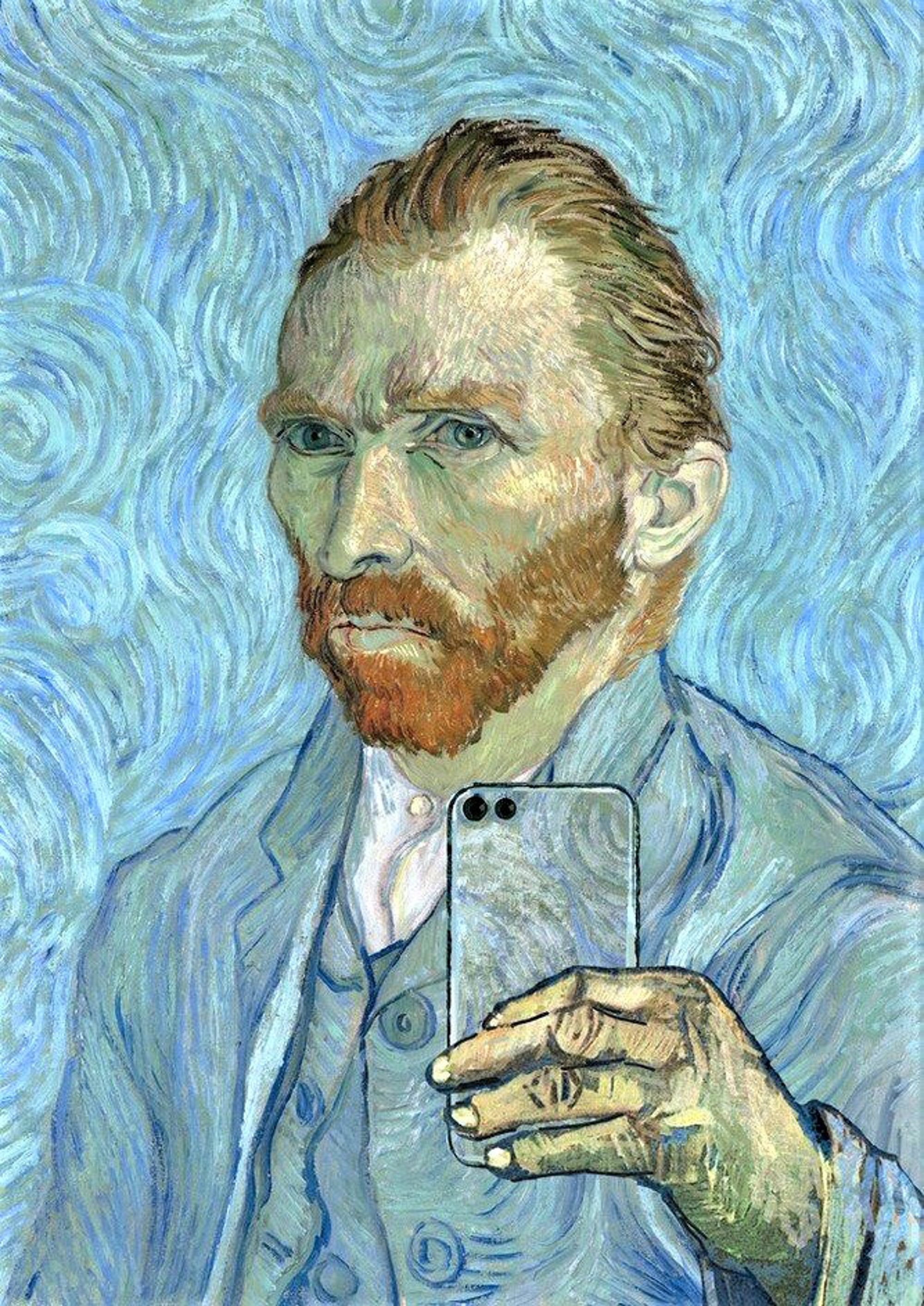 Vincent Van Gogh's self-portrait artwork printed on MDF wall poster