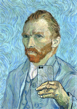 Vincent Van Gogh's self-portrait artwork printed on MDF wall poster