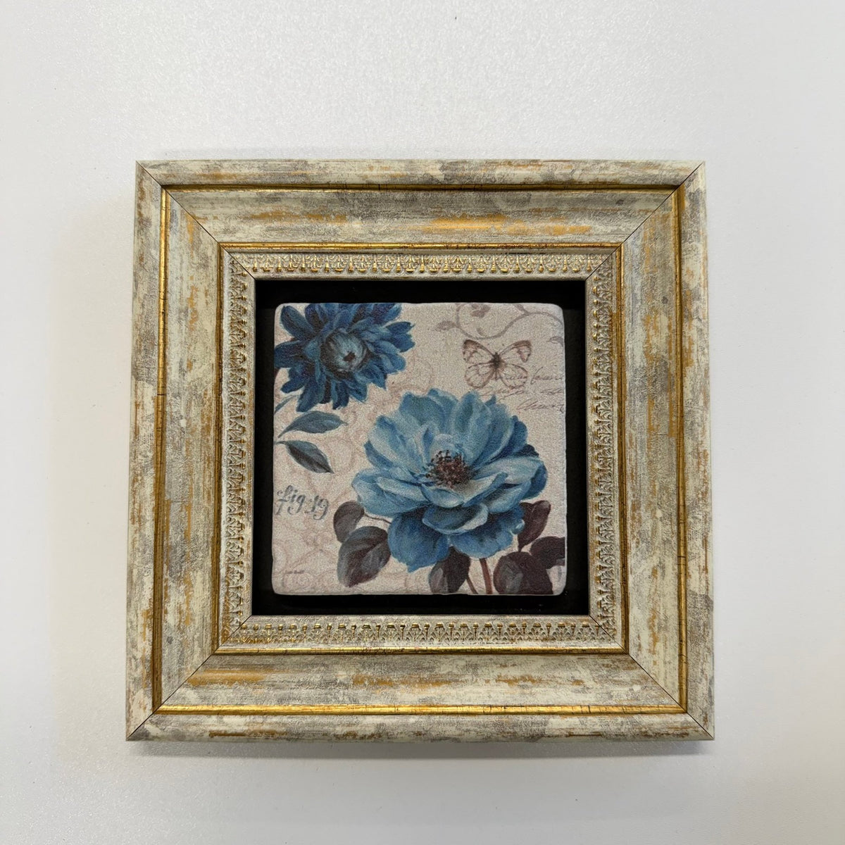 Variant Mapping v4 | vintage-blue-botanical-stone-coaster | with Gold Frame | sha256:cb528cb7dcba