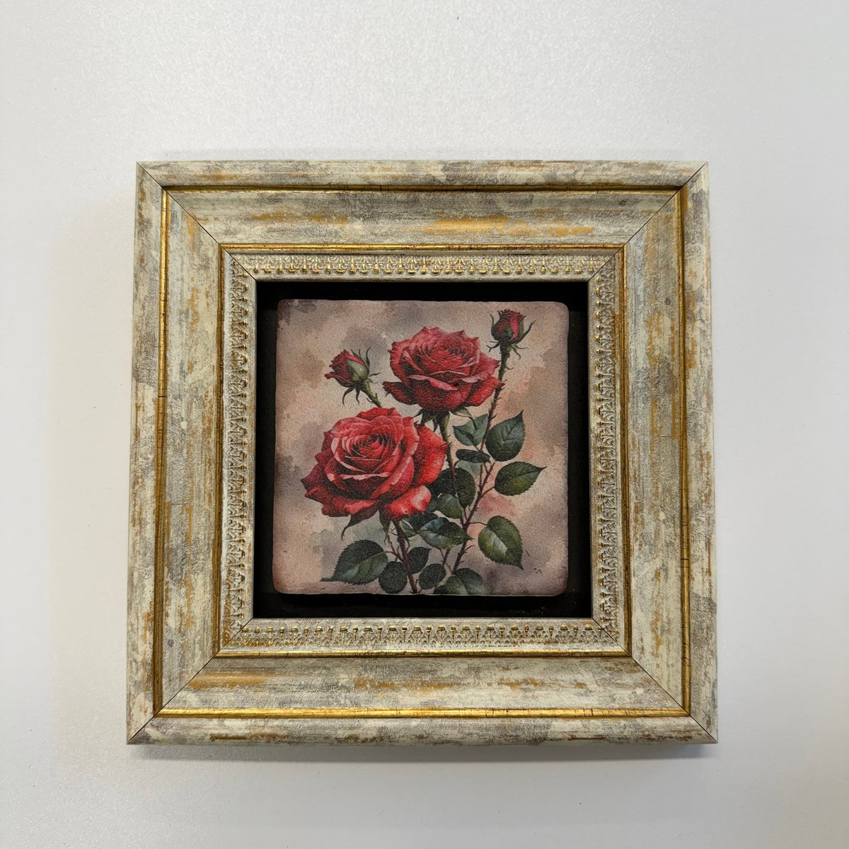 Variant Mapping v4 | vintage-red-rose-botanical-stone-coaster | with Gold Frame | sha256:cbdb8feb400f