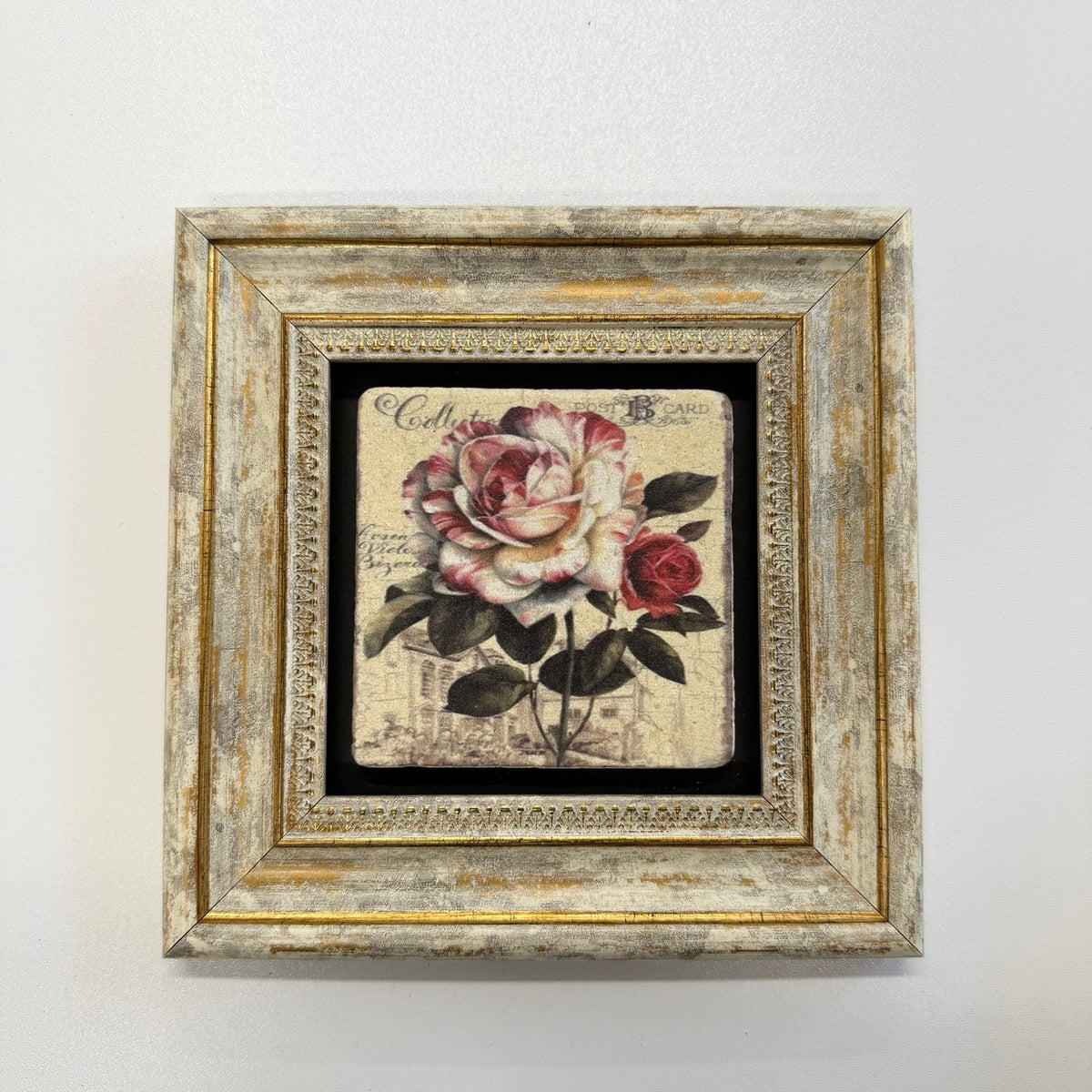 Variant Mapping v4 | vintage-white-rose-natural-stone-coaster | with Gold Frame | sha256:3ba2c918d536