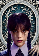 Wednesday Addams Movie Theatre artwork printed on MDF wall poster
