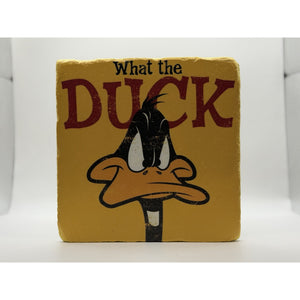 What The Duck Natural Travertine Stone Hotpad 1