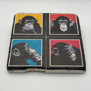 Wise Monkey Stone Coaster