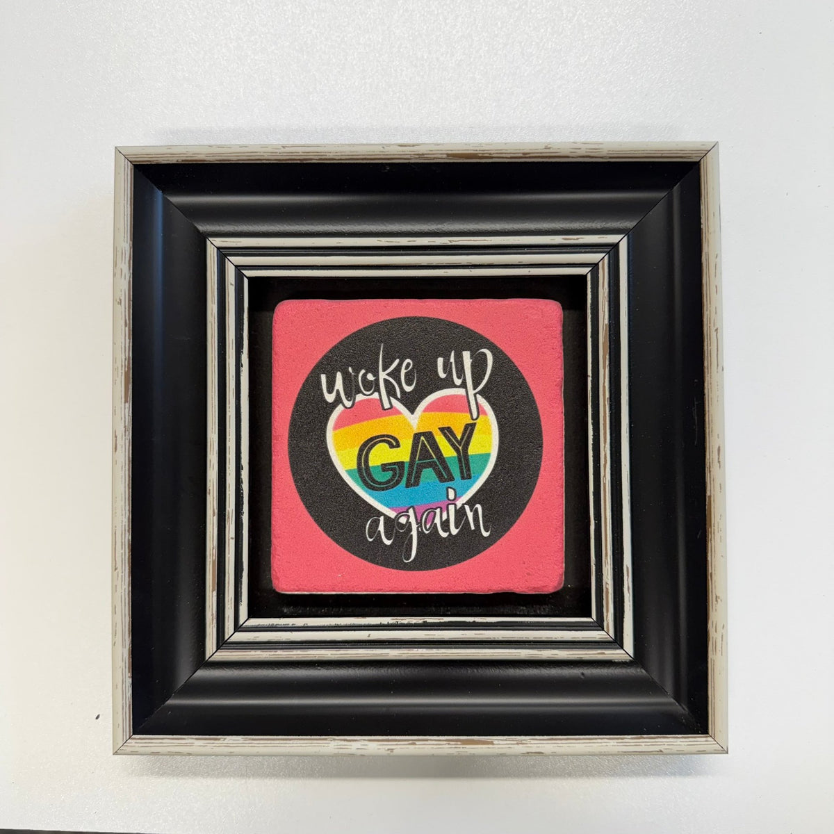 Variant Mapping v4 | woke-up-gay-again-natural-stone-coaster | with Black Frame | sha256:ece40f277634