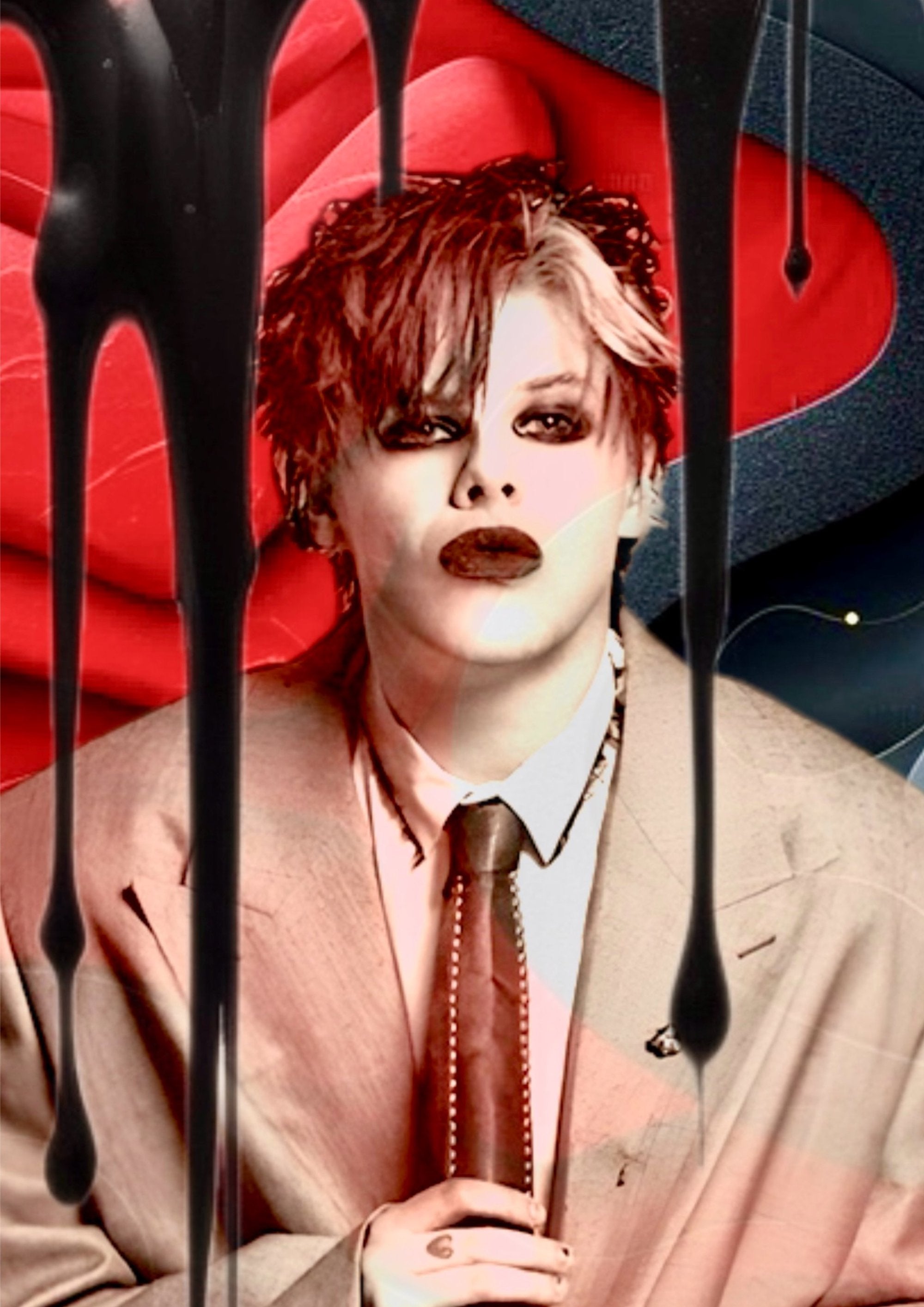 Yungblud Red Hair artwork printed on MDF wall poster