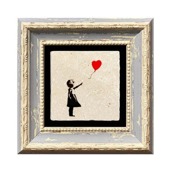 BANKSY COASTER B01 BLUE FRAME