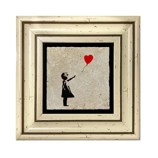 BANKSY COASTER B01 FLAT WHITE