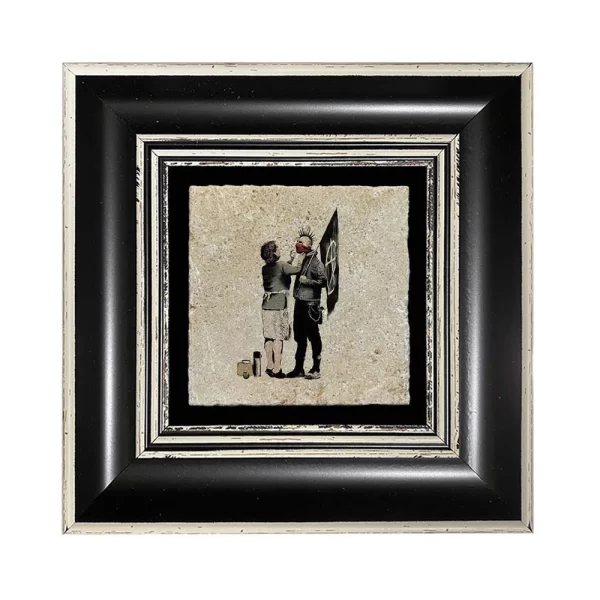 BANKSY COASTER B02 BLACK