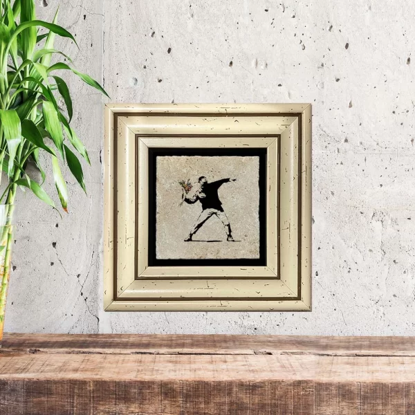 BANKSY COASTER B03 FLAT WHITE LIFESTYLE