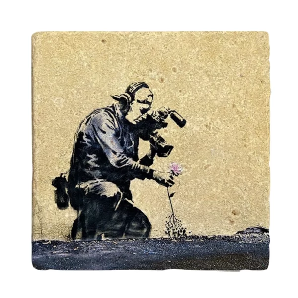 BANKSY COASTER B08