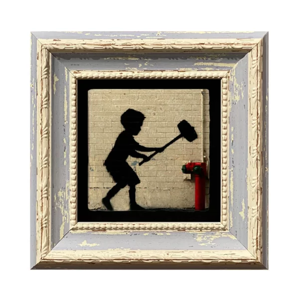 BANKSY COASTER B10 BLUE FRAME