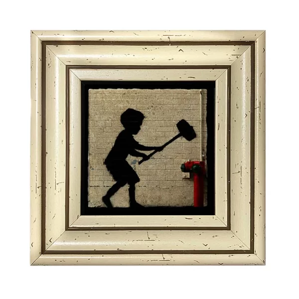 BANKSY COASTER B10 FLAT WHITE