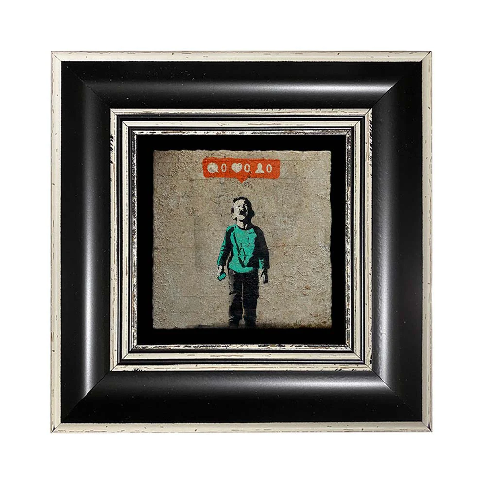 Banksy Coaster 15 with Black Frame Coaster House