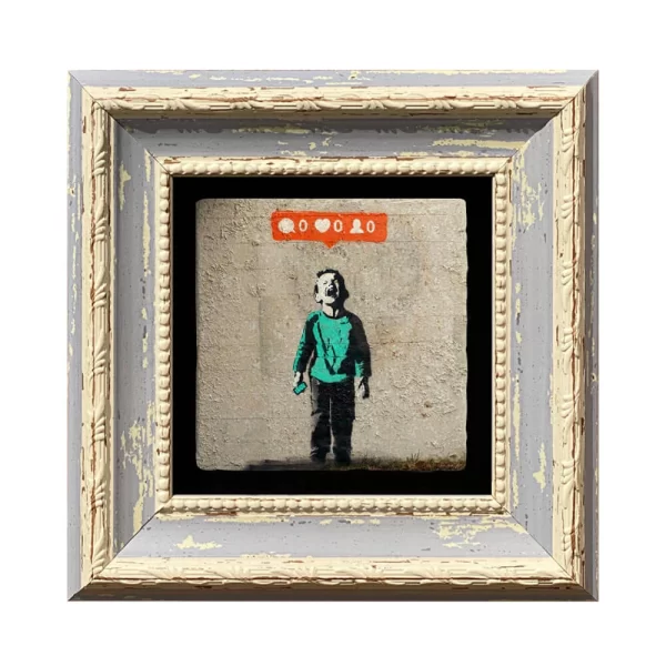 BANKSY COASTER B15 BLUE FRAME