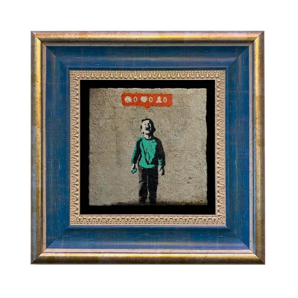 BANKSY COASTER B15 FLAT BLUE