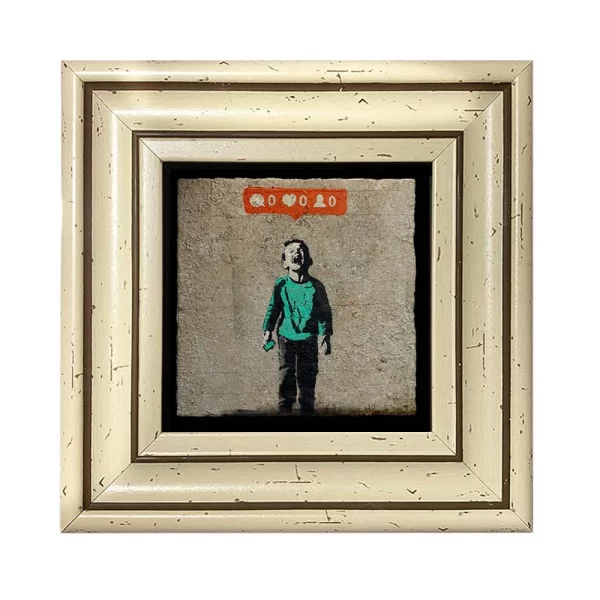 BANKSY COASTER B15 FLAT WHITE