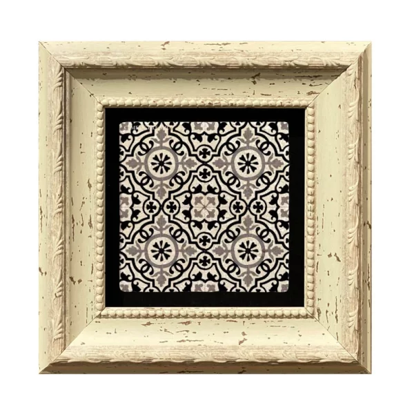 ETHNIC COASTER E14 WHITE FRAME