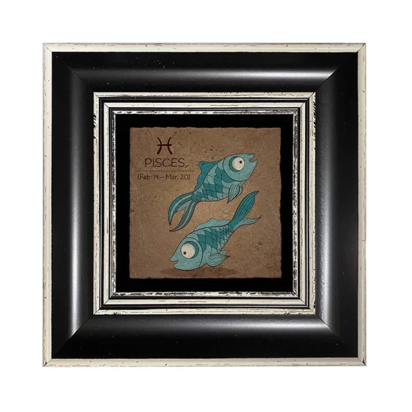 PISCES HOROSCOPE COASTER 08 BLACK