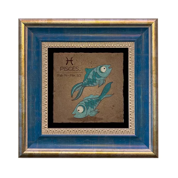 PISCES HOROSCOPE COASTER 08 FLAT BLUE