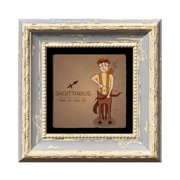 SAGITTARIUS HOROSCOPE COASTER 09 BLUE FRAME