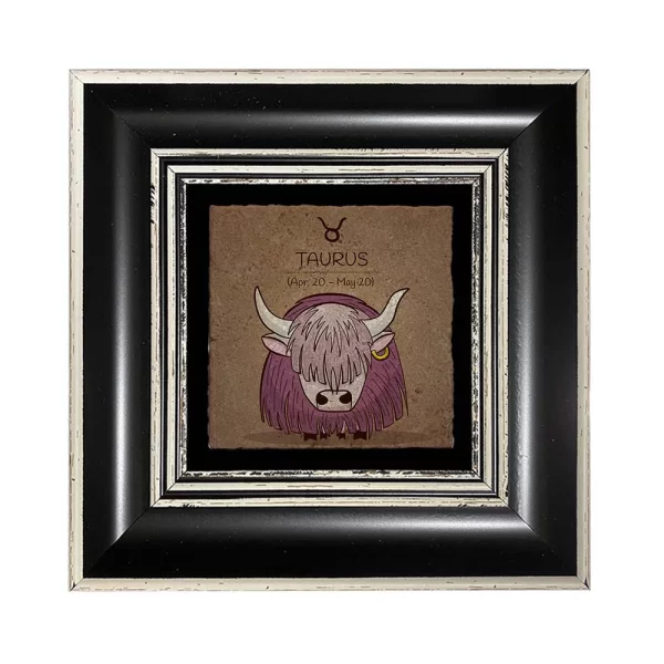 TAURUS HOROSCOPE COASTER 11 BLACK