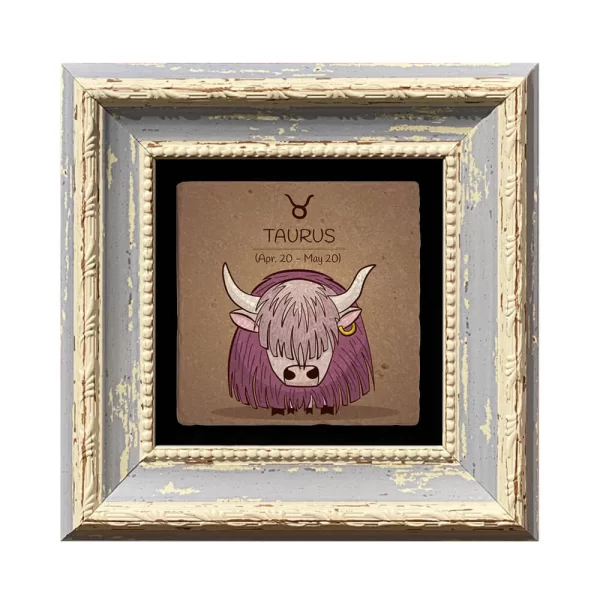 TAURUS HOROSCOPE COASTER 11 BLUE FRAME