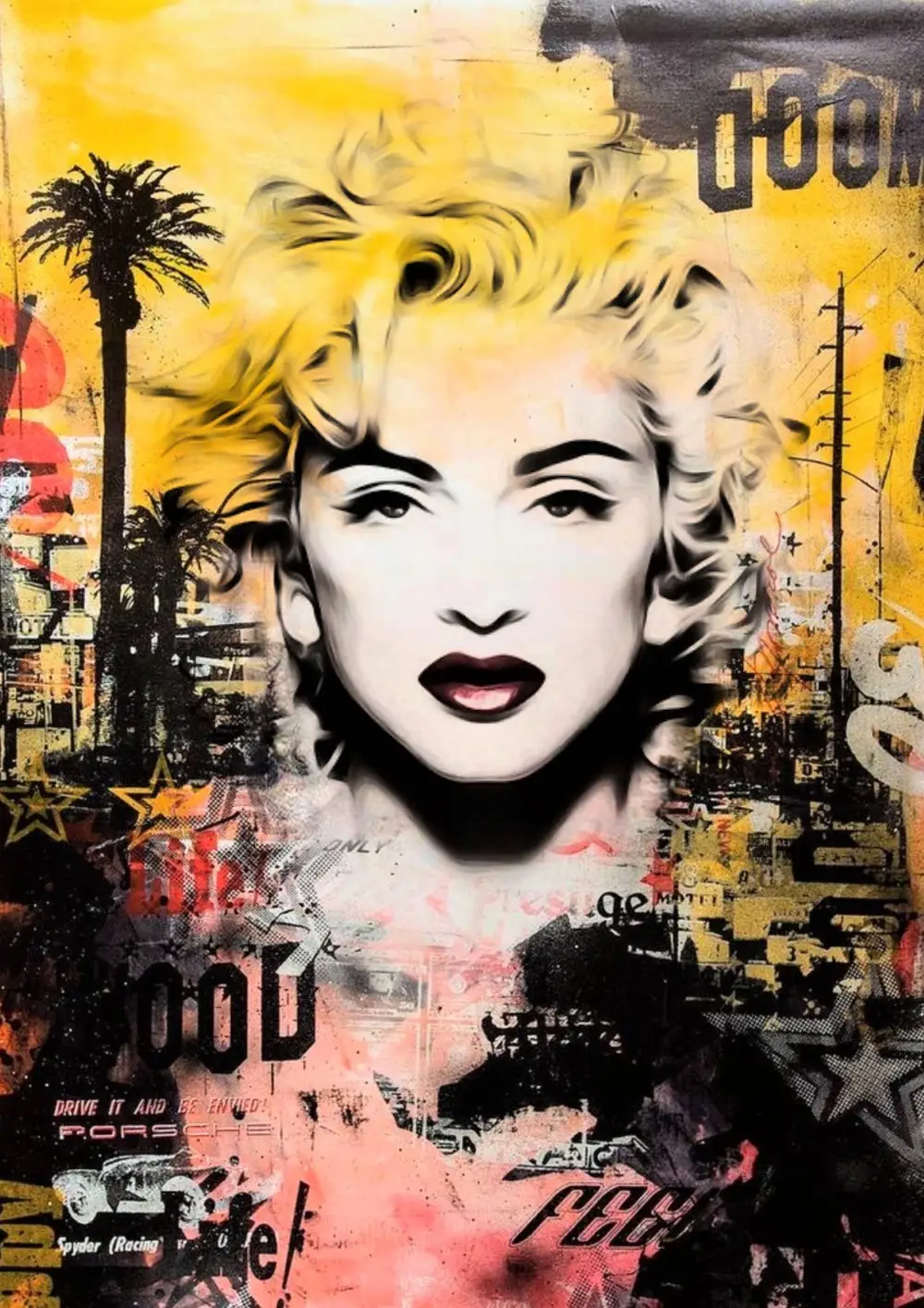 217-Madonna Graffiti Poster