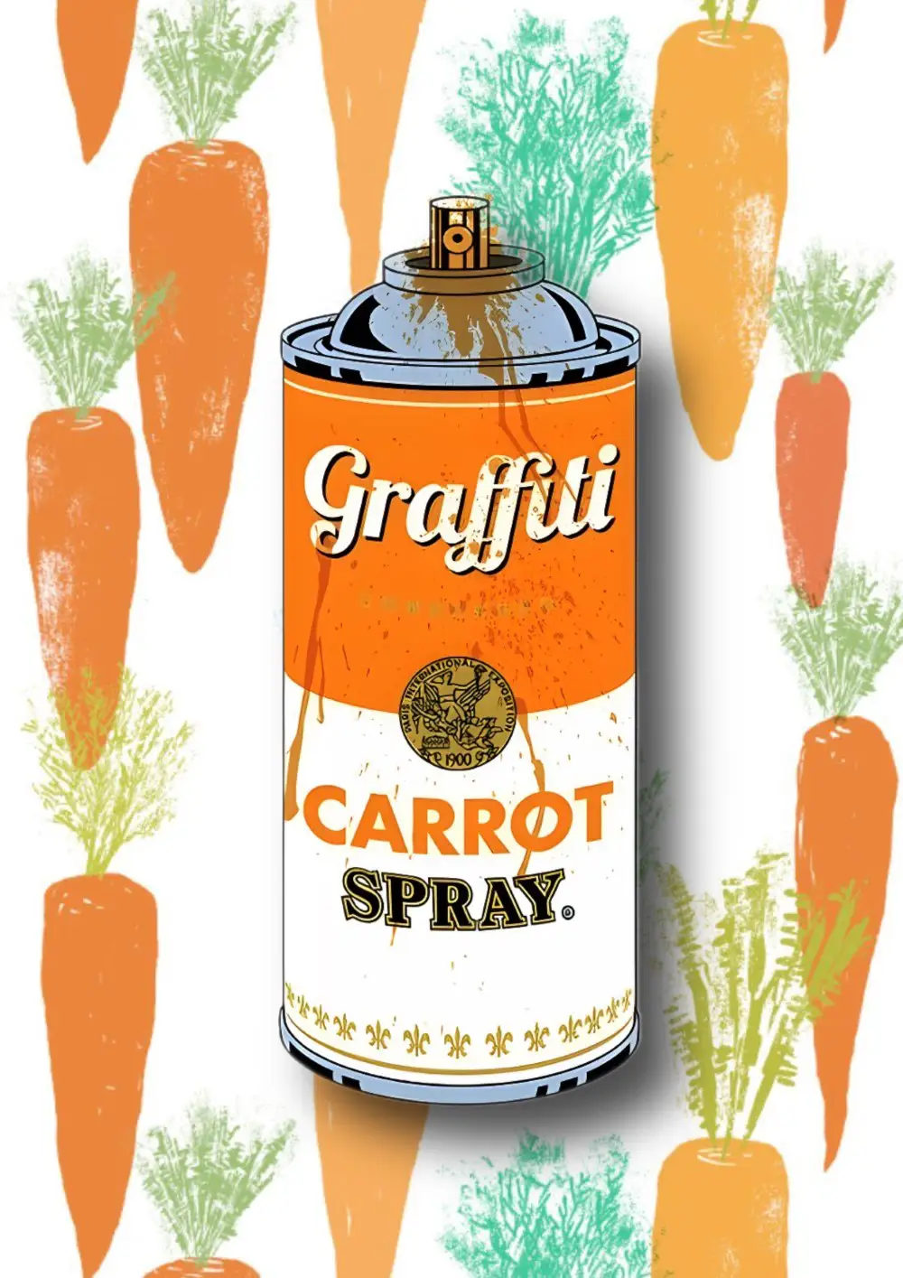 276-Carrot Spray Poster