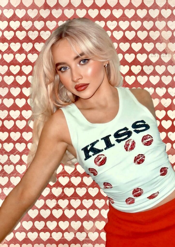 901- Sabrina Carpenter Kiss Poster - Coaster House